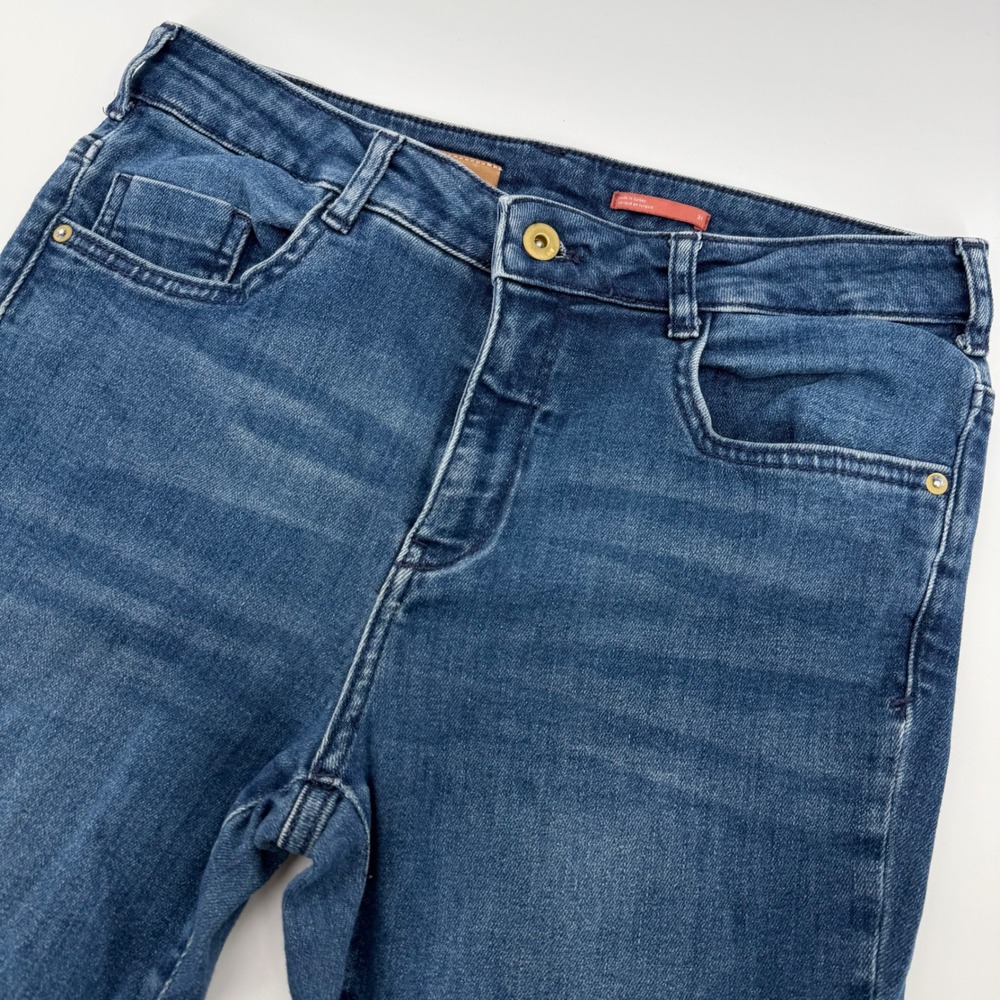 Pilcro and the Letterpress Demilune Boot Jeans Womens 31 Blue Bootcut Stretch